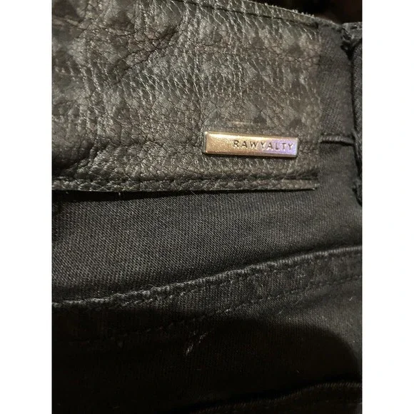 Rawyalty Mens Black Straight Leg Jeans Size 36 - Picture 6 of 7